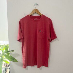 Vineyard Vines Men's Red Edgartown Short Sleeve Top Size Medium